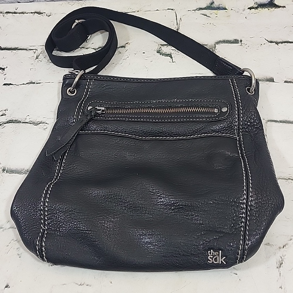 The‎ Sak Purse Black Soft Leather Crossbody Everyday Bag